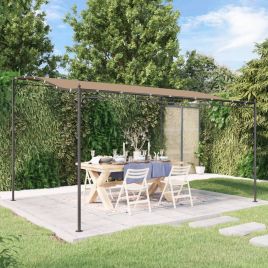 Canopy Taupe 4x3 m 180 g/m2 Fabric and Steel