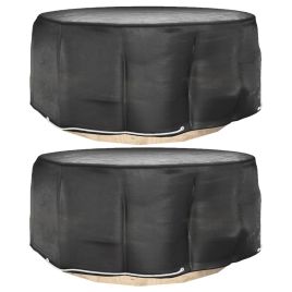 Garden Furniture Covers 2 pcs 10 Eyelets Ã˜260x90 cm Round