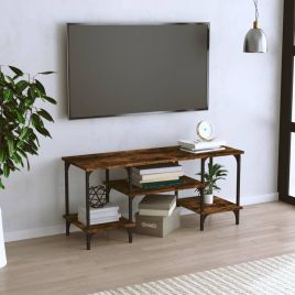 TV Cabinet Smoked Oak 102x35x45.5 cm Engineered Wood
