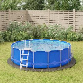 Pool Ground Cloth Light Grey Ø366 cm Polyester Geotextile