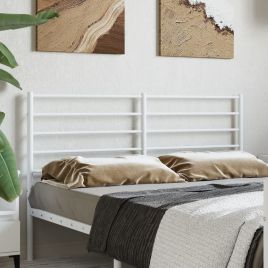 Metal Headboard White 160cm