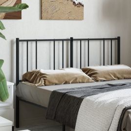 Metal Headboard Black 140cm