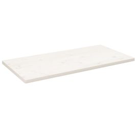 Table Top White 100x50x2.5 cm Solid Wood Pine Rectangular