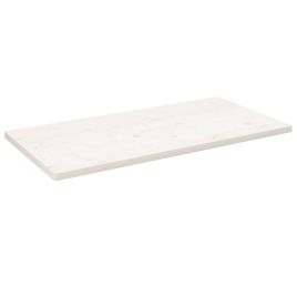 Table Top White 110x55x2.5cm Solid Wood Pine Rectangular