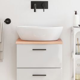 Bathroom Countertop Light Brown 40x30x2cm Treated Solid Wood