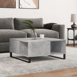 Coffee Table Concrete Grey 80x80x36.5 cm Engineered Wood