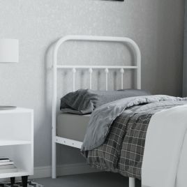 Metal Headboard White 75cm