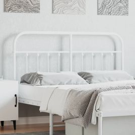 Metal Headboard White 135cm