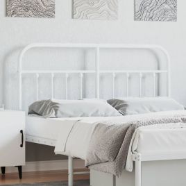 Metal Headboard White 150cm