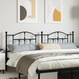 Metal Headboard Black 200cm