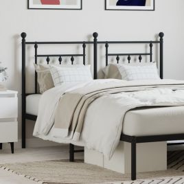 Metal Headboard Black 150cm