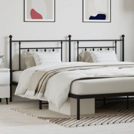 Metal Headboard Black 200cm