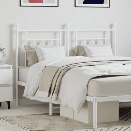 Metal Headboard White 150cm