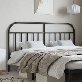 Metal Headboard Black 180cm
