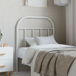 Metal Headboard White 75cm