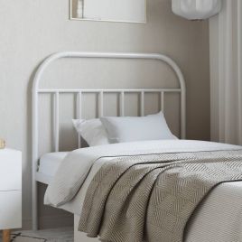 Metal Headboard White 100cm
