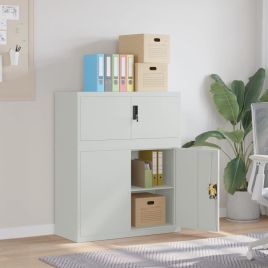 File Cabinet Light Grey 90x40x110 cm Steel