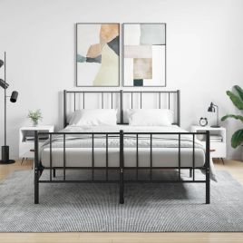 Bedside Table - ROGERS Sol 2 Piece Nightstand White 40cm
