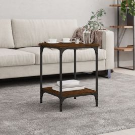 Coffee Table Brown Oak 40x40x55 cm Engineered Wood