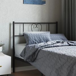Metal Headboard Black 90cm
