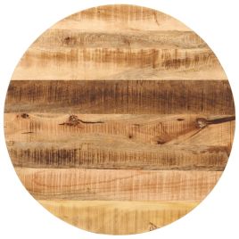 Table Top  70x2.5 cm Round Solid Wood Rough Mango