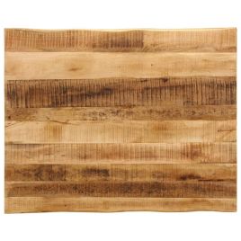Table Top Live Edge 90x80x2.5 cm Solid Wood Rough Mango