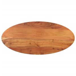 Table Top 120x50x3.8 cm Oval Solid Wood Acacia