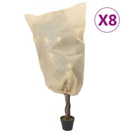 Plant Fleece Covers with Drawstring 8 pcs 70 g/m2 0.8x1 m