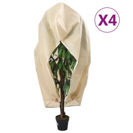 VOWICK Plant Fleece Covers with Zip 4 pcs 70 gsm 1.55x1.55 m