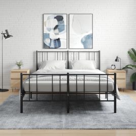 Bedside Table - PHOENIX Dex 2 Piece Nightstand Sonoma Oak 40cm