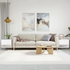 Coffee Tables 2 pcs White 50x46x50 cm Engineered Wood