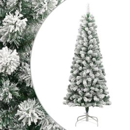 Fluer Flocked Snow Tree 210cm Hinged Design