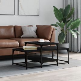 Coffee Table Black 102x60x45 cm Engineered Wood