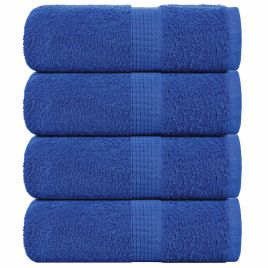 Guest Towels 4 pcs Blue 30x50 cm 360 gsm 100% Cotton