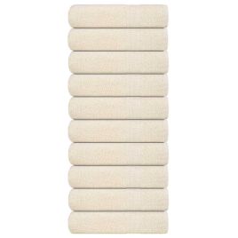 Hand Towels 10 pcs Cream 50x100 cm 360 gsm 100% Cotton