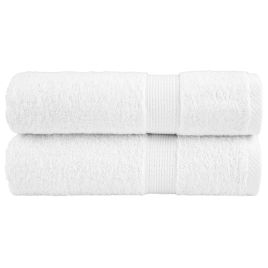 SOLMERE Premium Hand Towels 2Pieces White 50x100cm 600gsm