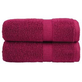 SOLMERE Premium Guest Towels 2Pieces Bordeaux 30x50cm 600gsm