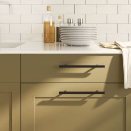 Cabinet Handles 20 Pcs Black 160mm Stainless Steel