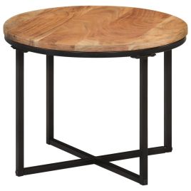 Coffee Table 45x45x35 cm Solid Wood Acacia and Iron