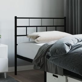 Metal Headboard Black 75cm