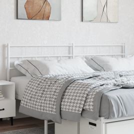 Metal Headboard White 193cm