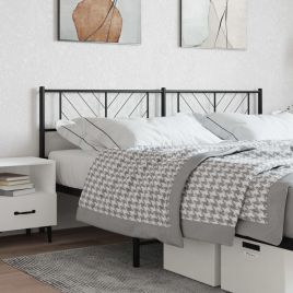 Metal Headboard Black 180cm