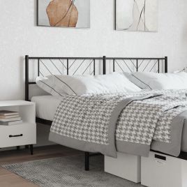 Metal Headboard Black 193cm