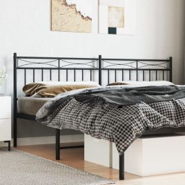 Metal Headboard Black 180cm