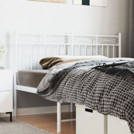 Metal Headboard White 135cm