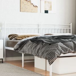 Metal Headboard White 193cm