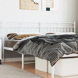 Metal Headboard White 200cm