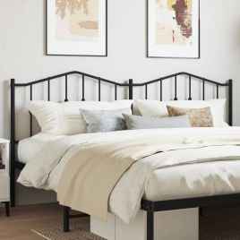 Metal Headboard Black 193cm