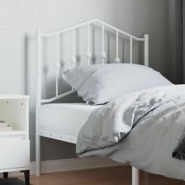 Metal Headboard White 80cm