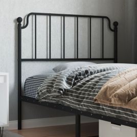 Metal Headboard Black 100cm